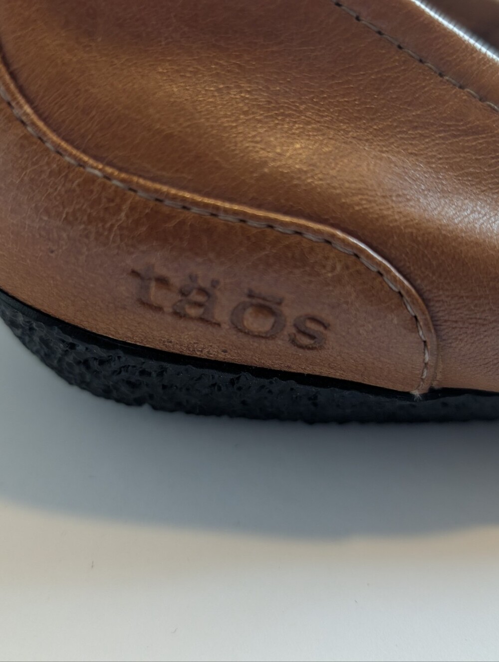 TAOS Women's Size 8.5 Chit-Chat Caramel Brown Leather Ballet Flat Comfort - Picture 5 of 14